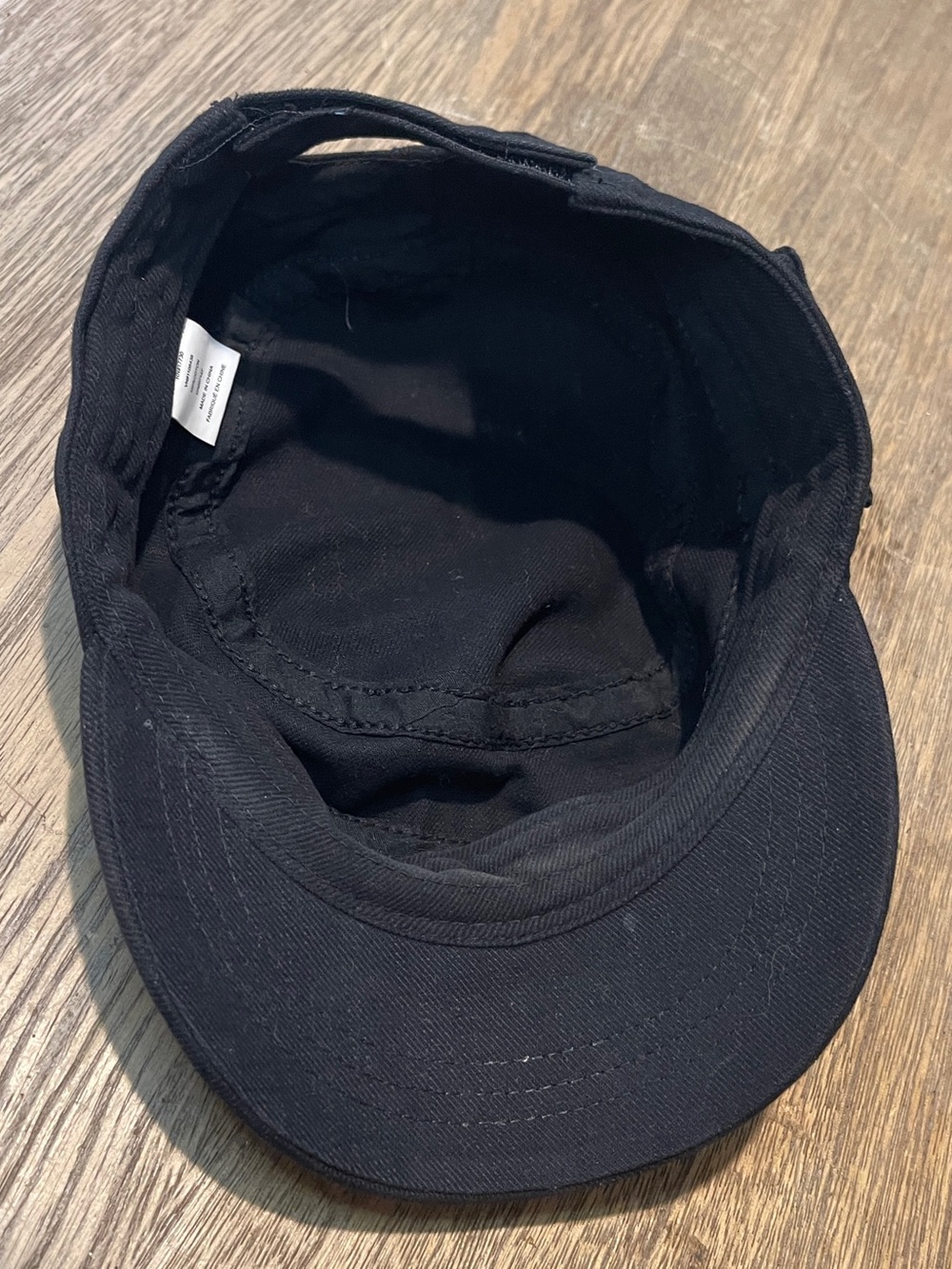 Target Black Military Cadet Cap with Snap Pocket - Picture 6 of 8